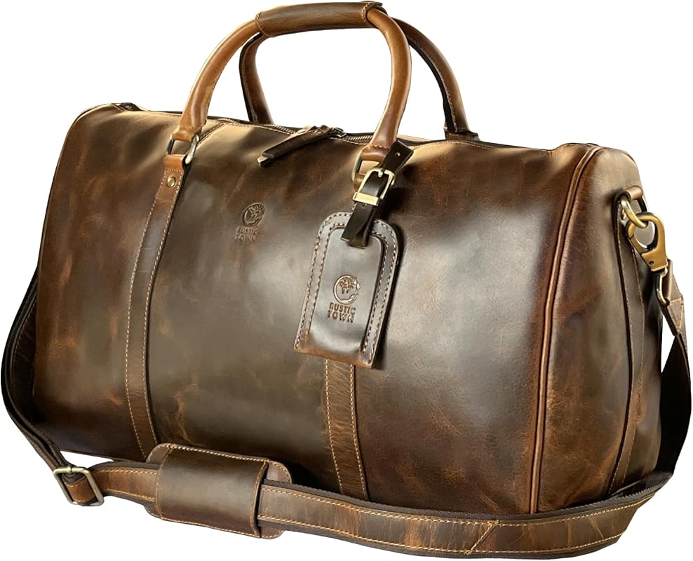 20-Inch Full Grain Leather Duffle Bag