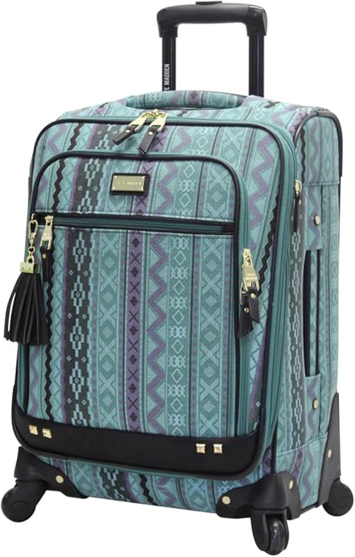 Steve Madden Designer 20 Inch Softside Carry On Spinner Luggage with D