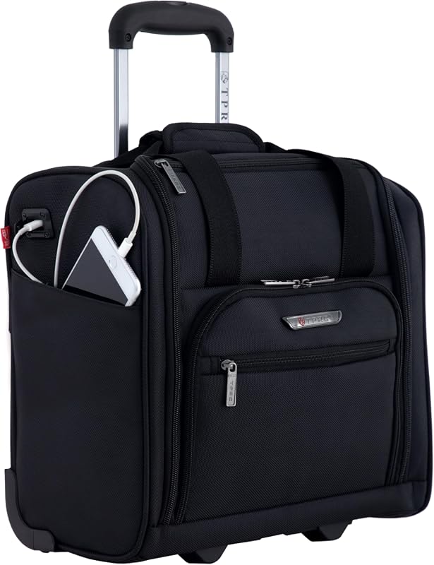 TPRC 15-Inch Airline Approved Underseat Carry-On Luggage with Integrat