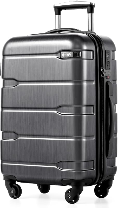 Coolife 20 Inch Hardside Carry On Luggage, Lightweight ABS+PC Spinner 