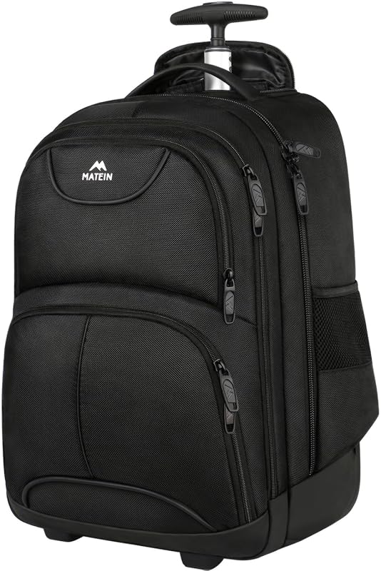 MATEIN 17-Inch Rolling Laptop Backpack, Water-Resistant Large Capacity
