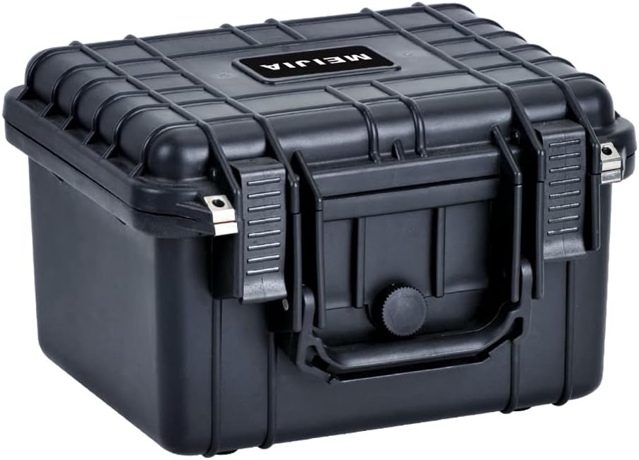 MEIJIA Portable Waterproof Hard Camera Case with Customizable Foam for