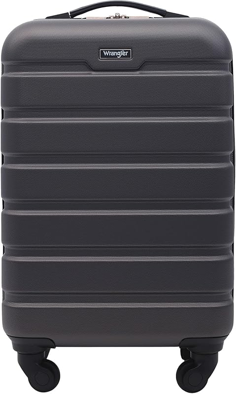 Wrangler 22-Inch Hardside Spinner Carry-On Luggage with Durable Constr