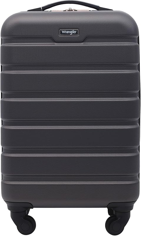 Wrangler 22-Inch Hardside Spinner Carry-On Luggage, Durable Travel Sui