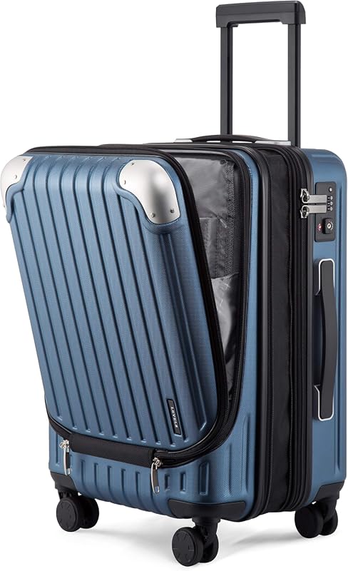 LEVEL8 Grace 20-Inch Expandable Hard-Shell Carry-On Luggage with TSA L