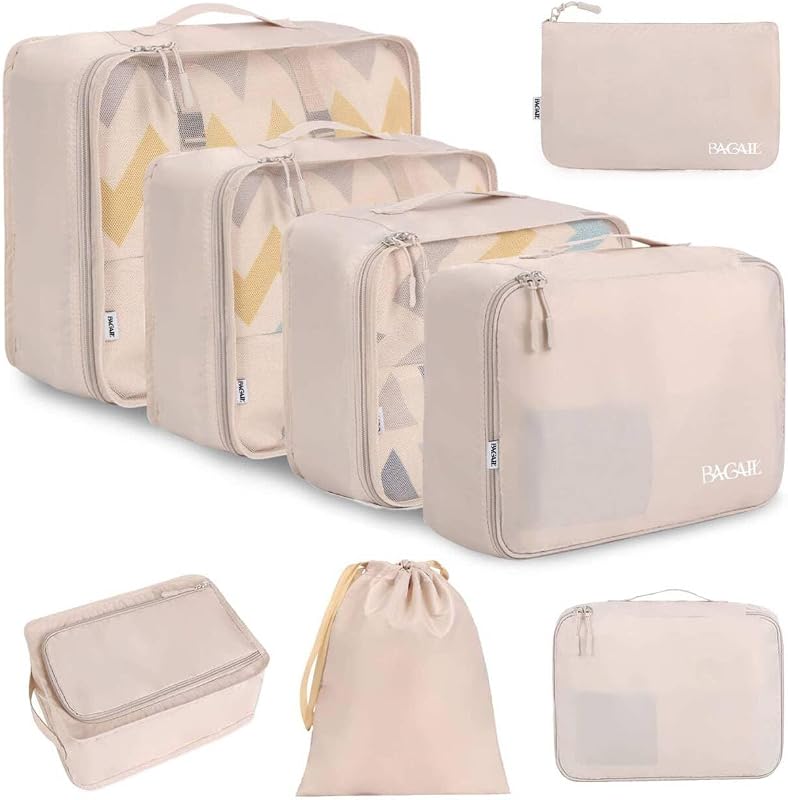 BAGAIL 8-Piece Luggage Packing Organizers Set for Travel Essentials an