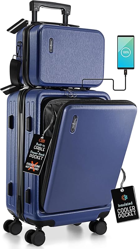TRAVELARIM 20 Inch Carry On Luggage, Airline Approved 22x14x9 Hardshel