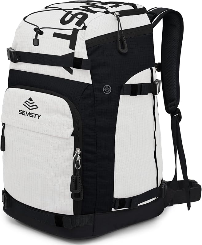 55L/70L Waterproof Ski and Snowboard Boot Travel Backpack for Helmets,