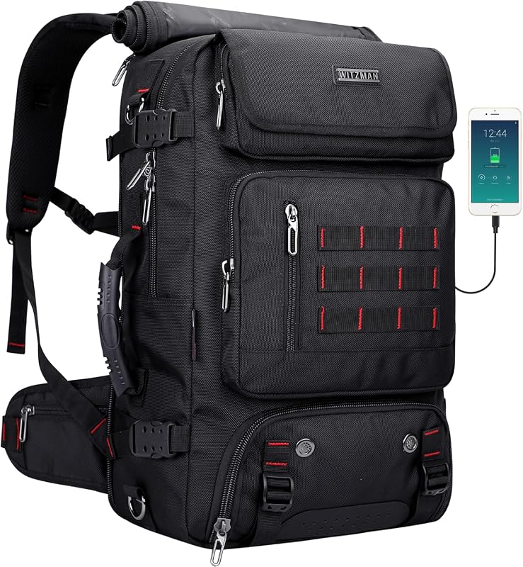 WITZMAN 3-in-1 Carry On Luggage Duffle Bag with 16-Inch Laptop Compart
