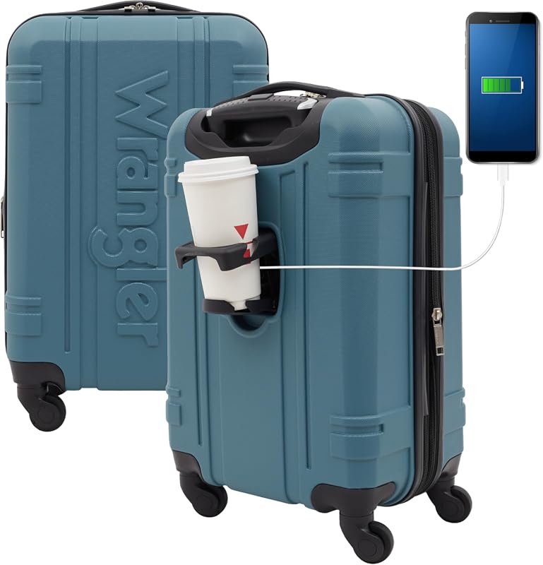 Wrangler Astral 20 Inch Hardside Carry-On Luggage, Lightweight and Dur