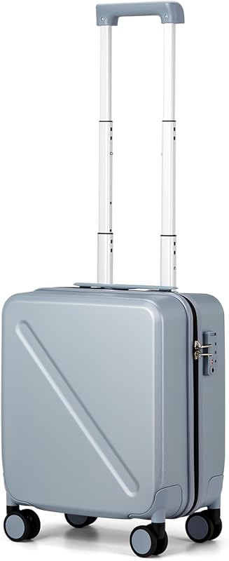 MILADA 16-Inch Underseat Carry-On Hard Shell Suitcase with Spinner Whe