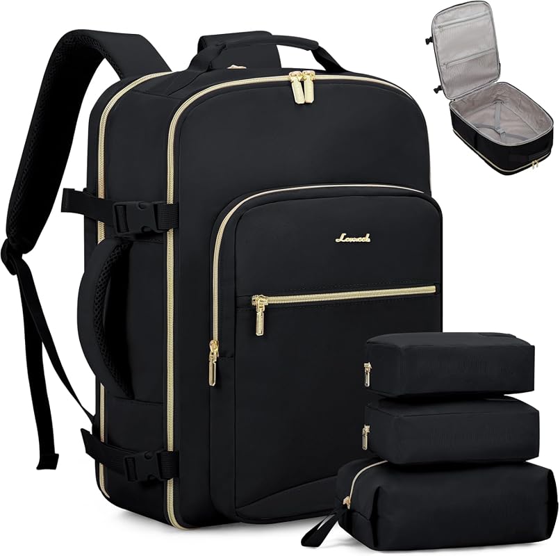 LOVEVOOK 40L Flight Approved Travel Backpack with 17 Inch Laptop Sleev