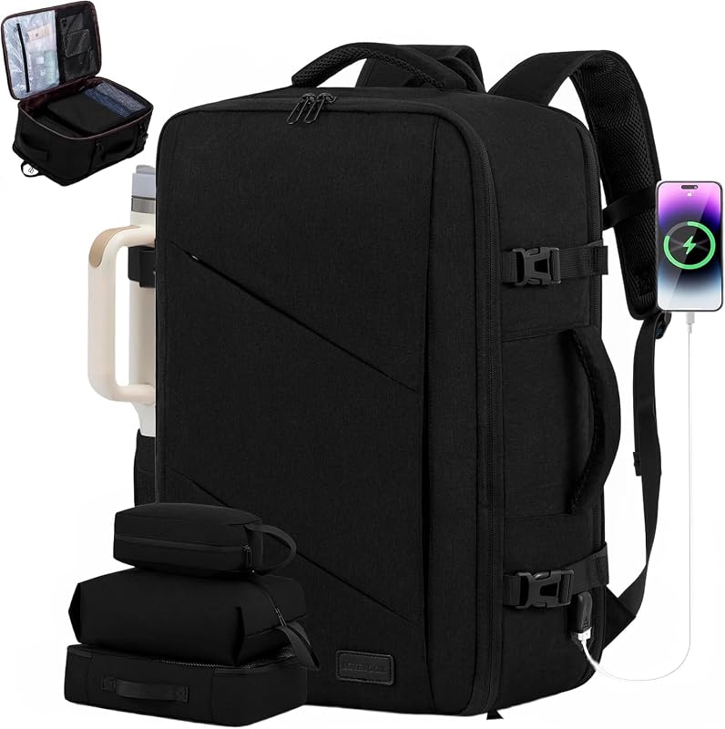 LOVEVOOK 40L Carry On Travel Backpack, Flight Approved Business Weeken