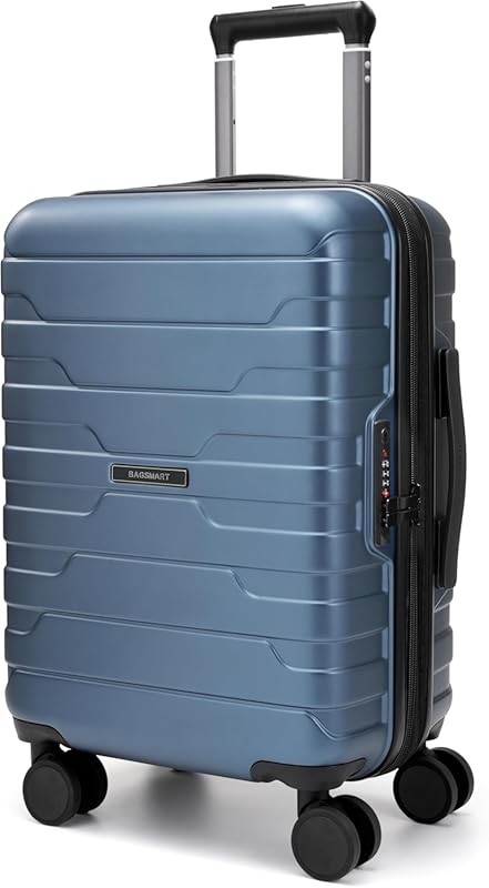 BAGSMART 20 Inch Expandable Carry-On Spinner Luggage, Airline Approved