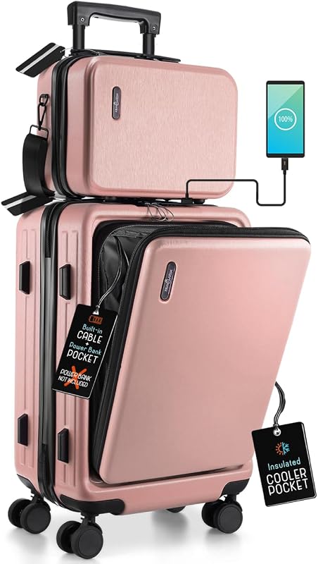 TRAVELARIM 20 Inch Carry-On Luggage, Airline Approved Lightweight Suit