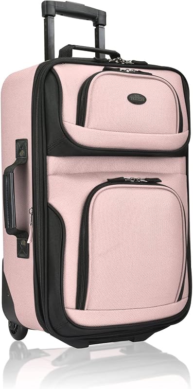 U.S. Traveler Rio Lightweight Softside Rolling Carry-on Suitcase with 