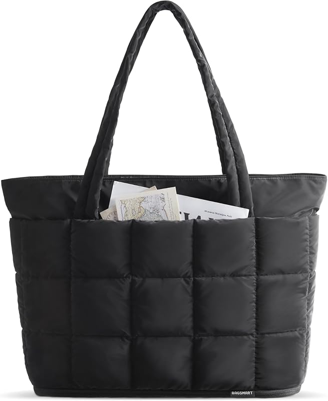 BAGSMART Expandable Puffer Tote