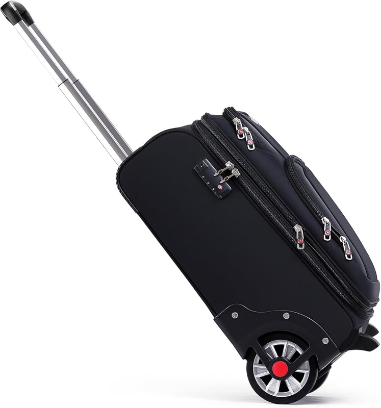ROPLUS 21-Inch Softside Expandable Carry-On Luggage Featuring Large Du
