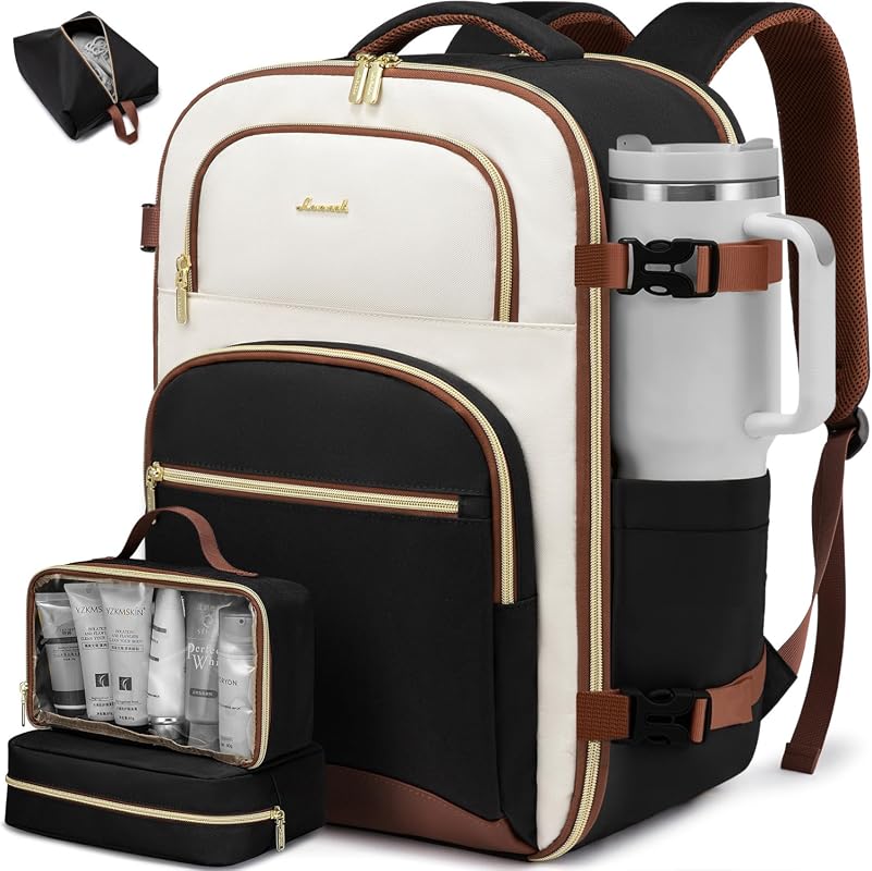 LOVEVOOK 40L Carry On Travel Backpack for Women, Waterproof Airline Ap