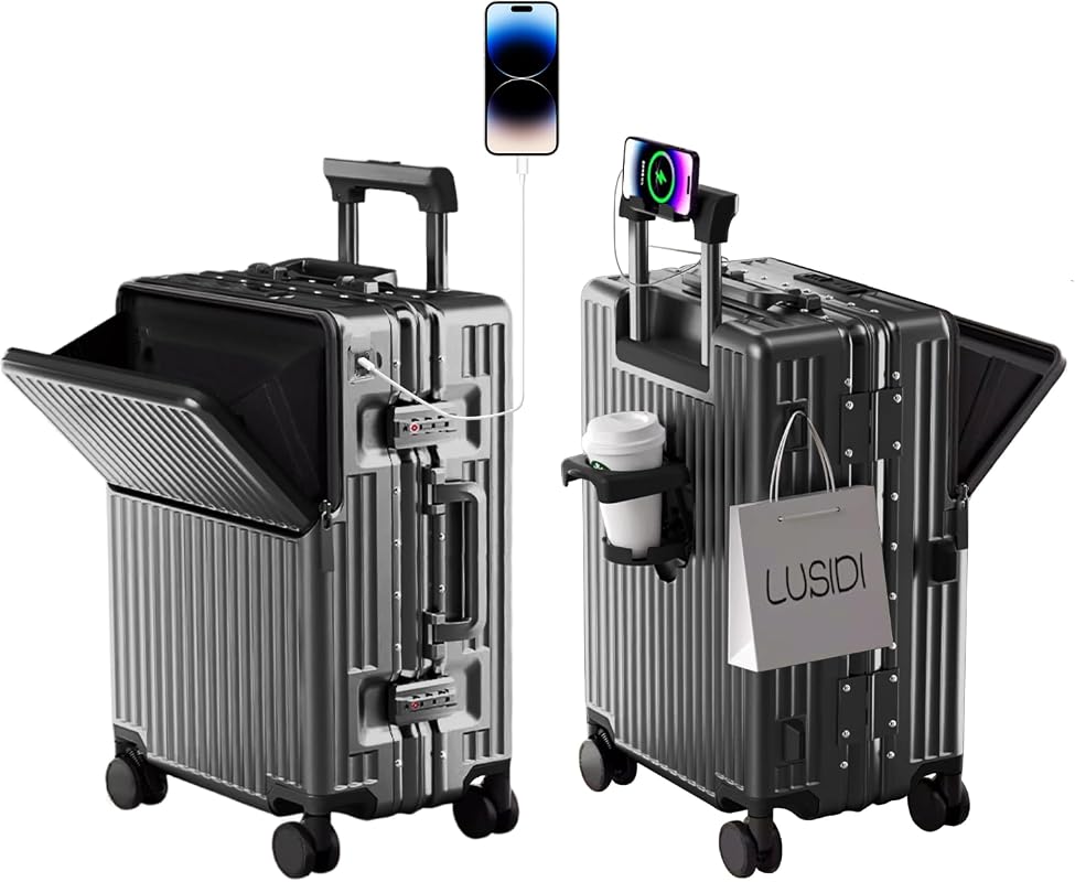 Zipperless Polycarbonate Aluminum Carry-On