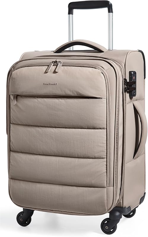BAGSMART 20-Inch Softside Spinner Carry-On