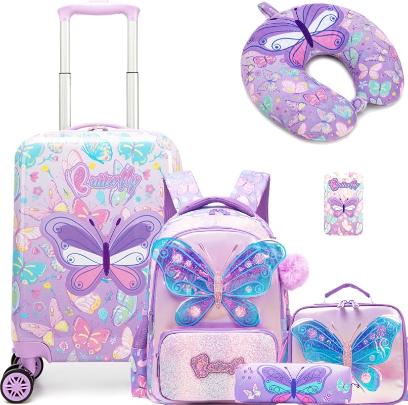 Kids 5-Piece Hardside Spinner Luggage Set