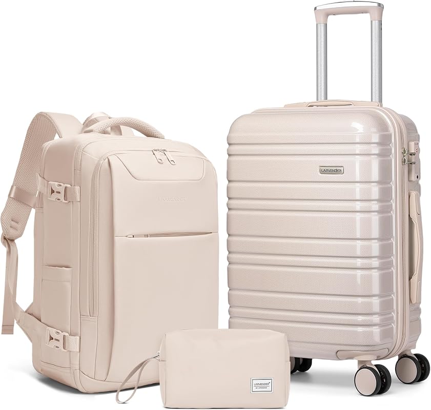 LARVENDER 3-Piece Hardshell Luggage Set
