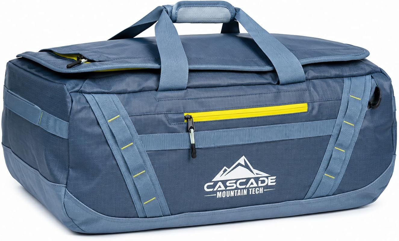 Cascade Mountain Tech 60L Convertible Travel Duffel Bag, Water and Tea