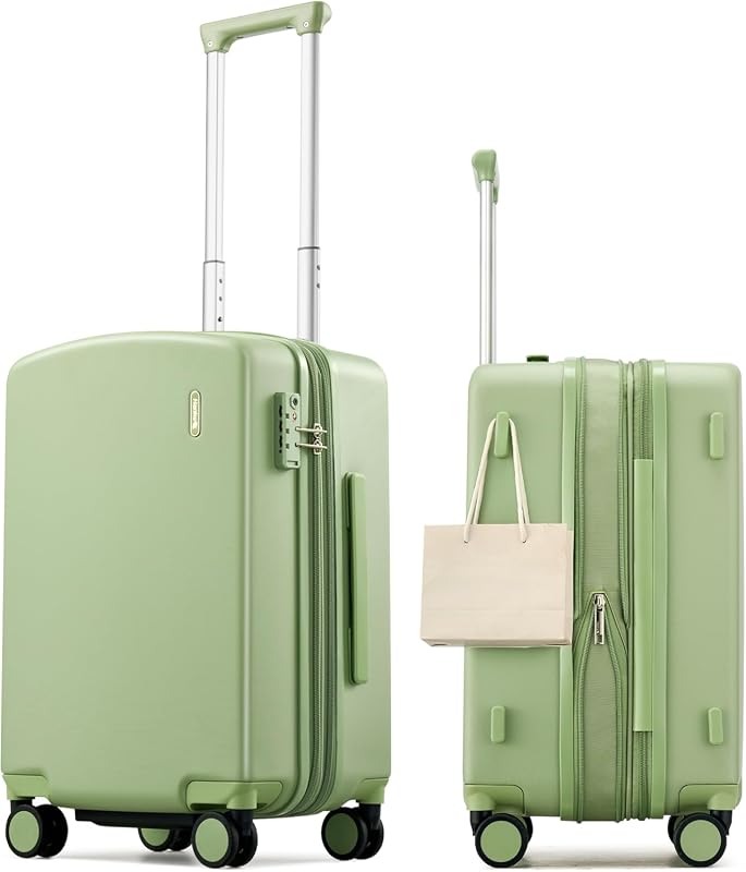 Hanke 20 Inch Expandable Carry-On Luggage, Durable Hard Shell Suitcase