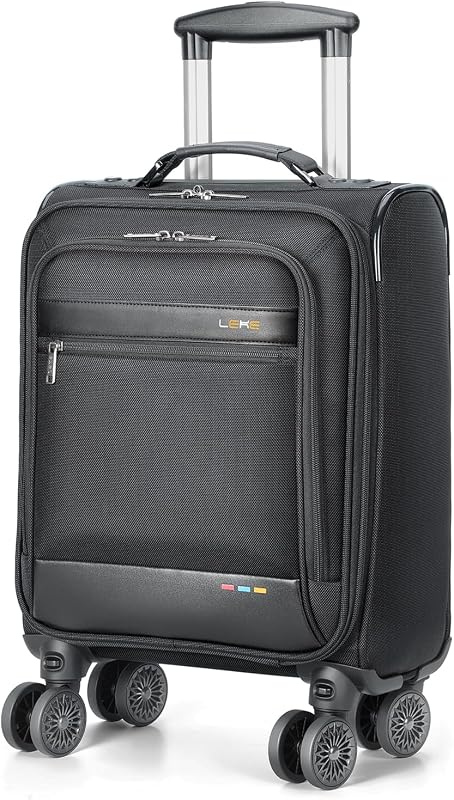 16-Inch Softside Underseat Carry-On Luggage with Detachable Spinner Wh