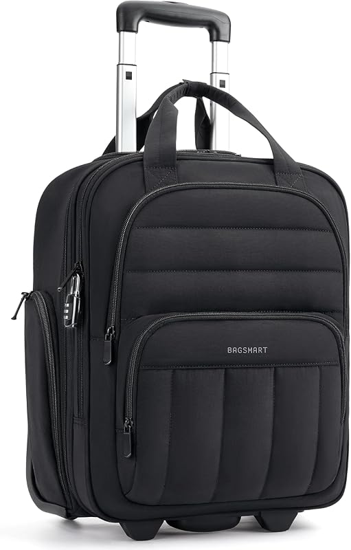 BAGSMART 16-Inch Small Underseat Carry-On Luggage with Wheels, Water-R