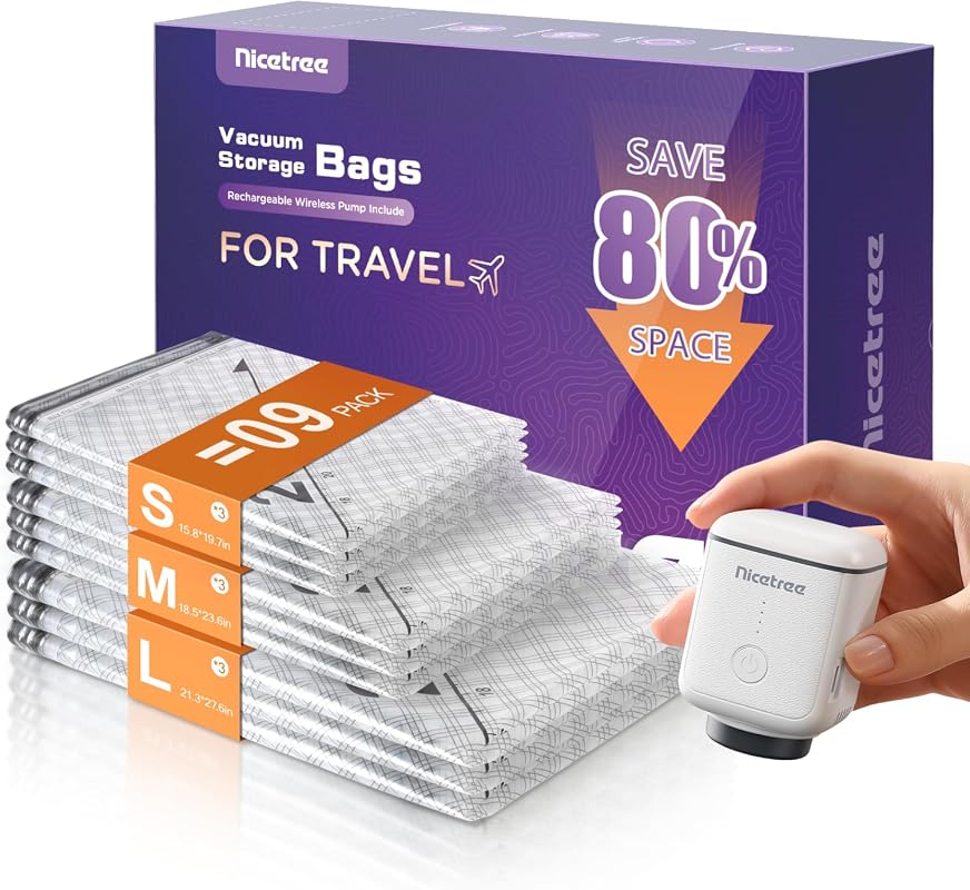 Nicetree 9-Pack Vacuum Bags