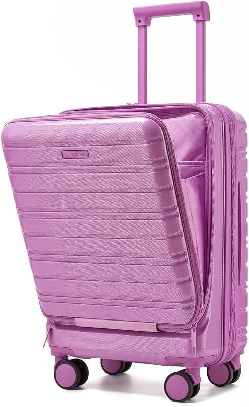 LARVENDER 22x14x9 Airline Approved Carry-On Luggage with Durable Multi