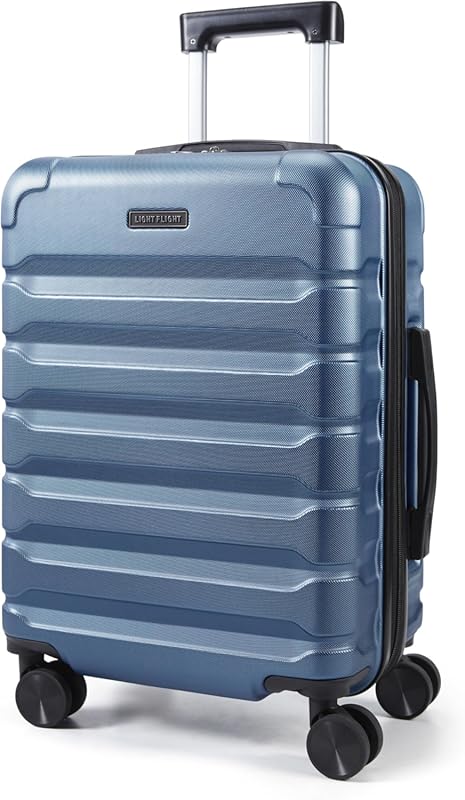 LIGHT FLIGHT 22 Inch Airline Approved Carry On Luggage with Durable Ha