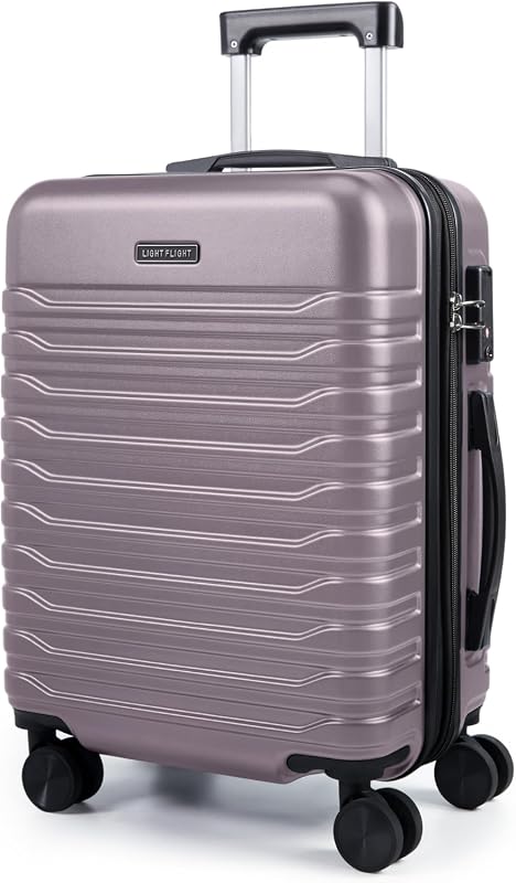 LIGHT FLIGHT 20 Inch Expandable Carry On Luggage, Lightweight Travel S