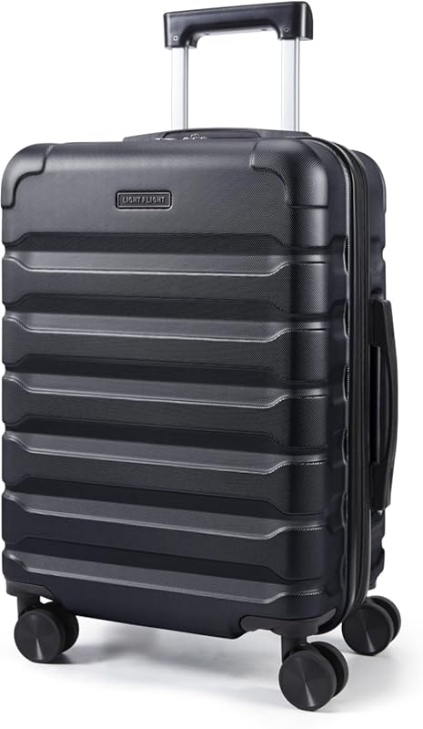 LIGHT FLIGHT 20 Inch Expandable Hardside Carry On Luggage with Spinner