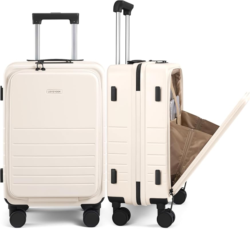LOVEVOOK 22 Inch Hard Shell Carry On Luggage, Airline Approved Travel