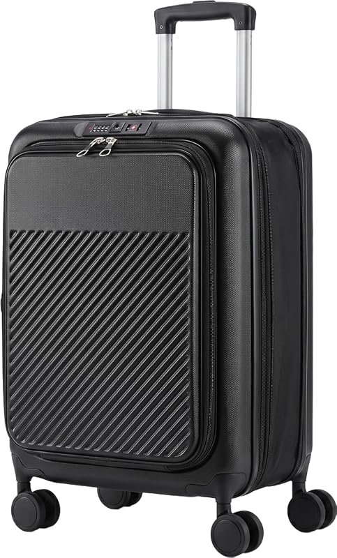 20-Inch Expandable Hard Shell Carry-On Suitcase with Laptop Compartmen