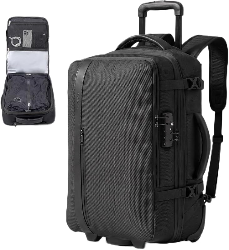 Fanwoli 54L Rolling Vacuum Travel Backpack