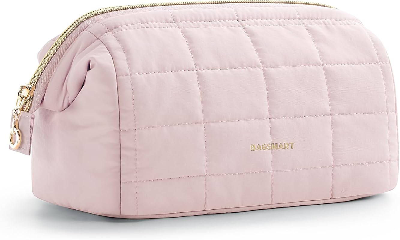 BAGSMART Wide-open Travel Makeup Bag