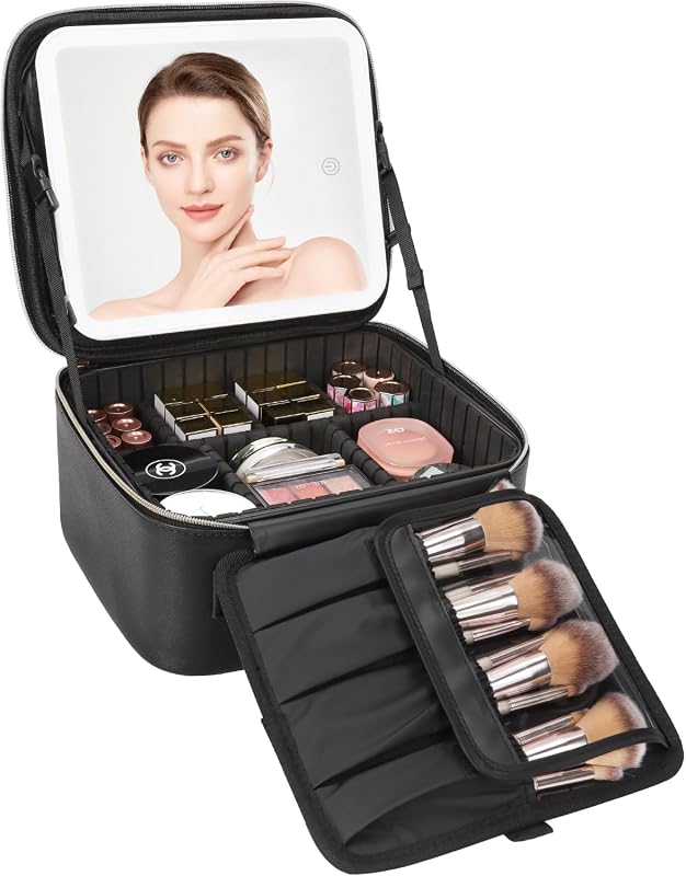 Relavel Makeup Bag with Mirror