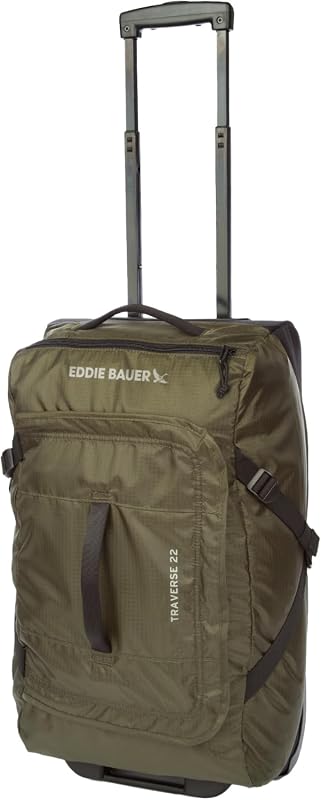 Eddie Bauer Traverse 22-Inch Ripstop Nylon Rolling Luggage with Telesc