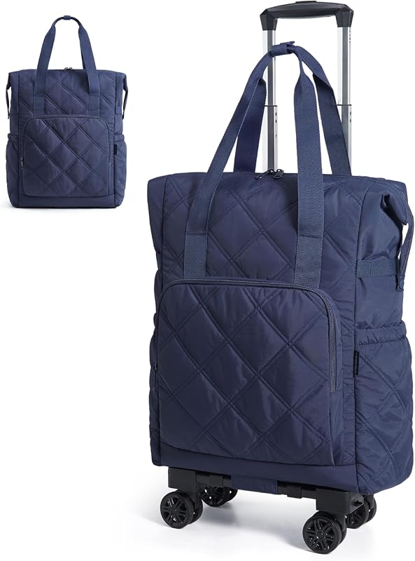 BAGSMART 35L Rolling Duffle Bag Featuring Detachable Wheels and Spacio